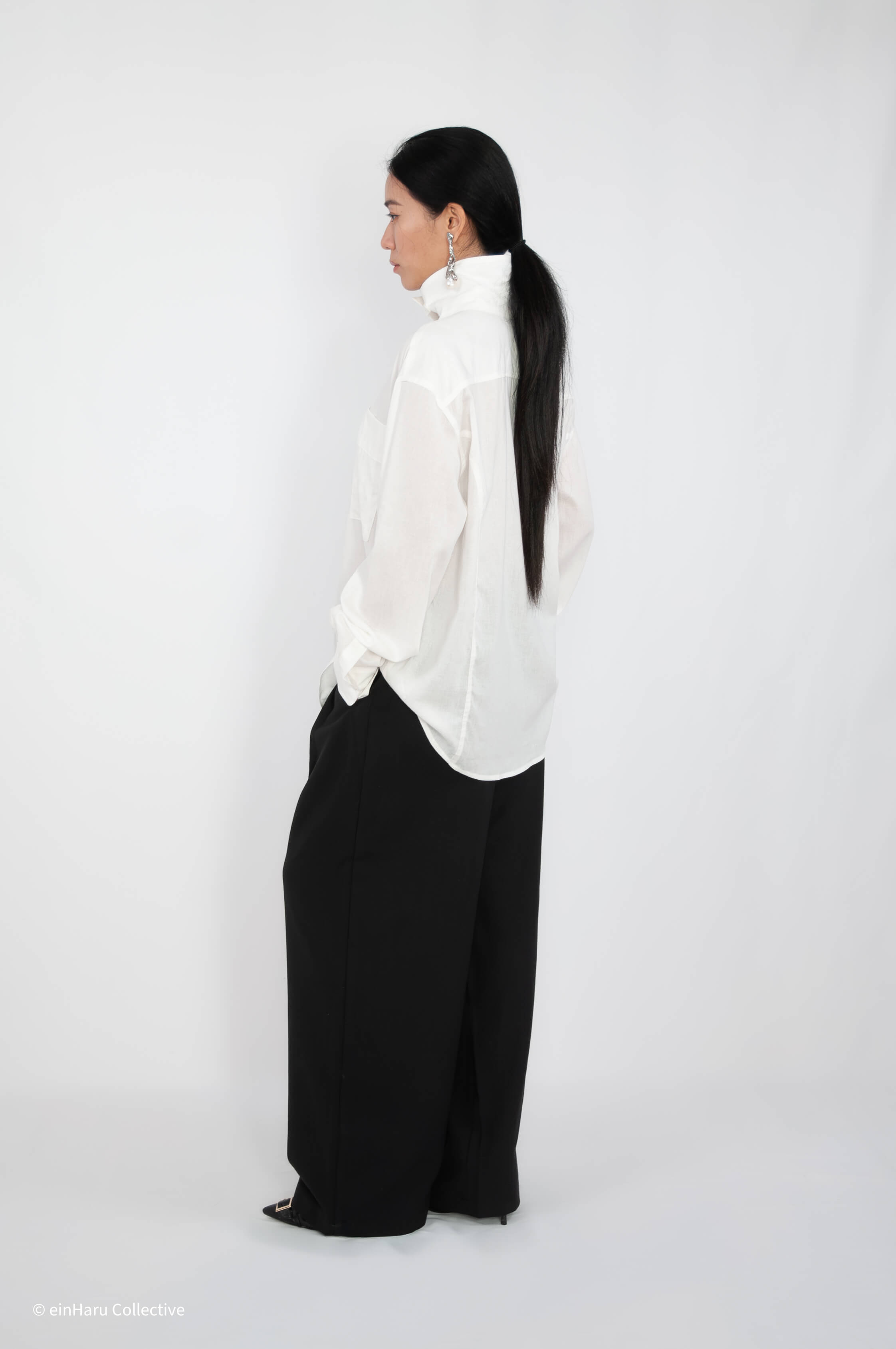 Oversized shirt with wide leg trousers, einHaru Collective Berlin