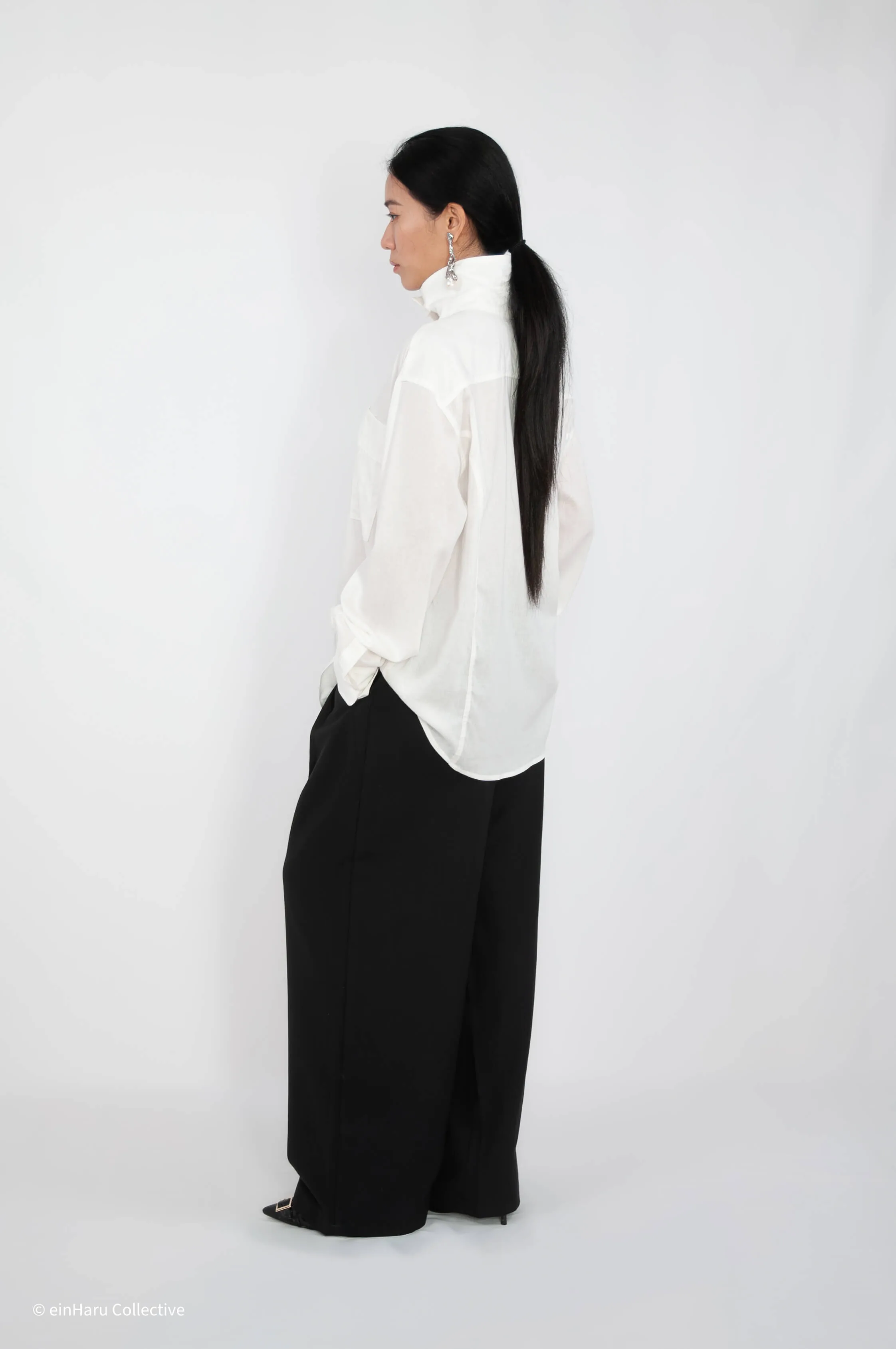 Oversized shirt with wide leg trousers, einHaru Collective Berlin