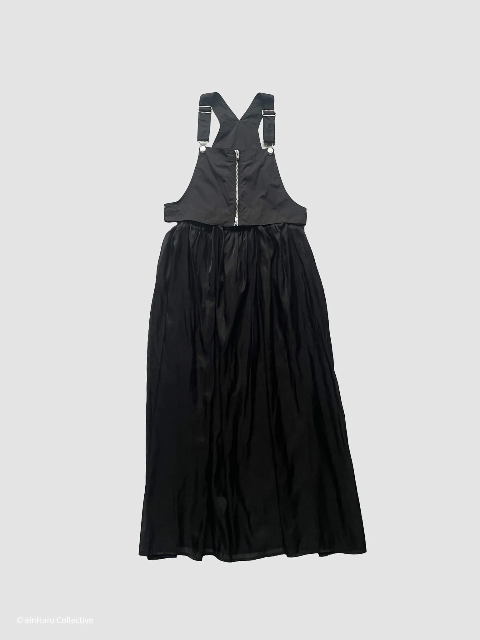Zip-Front Detachable Dungaree Dress | einHaru Collective