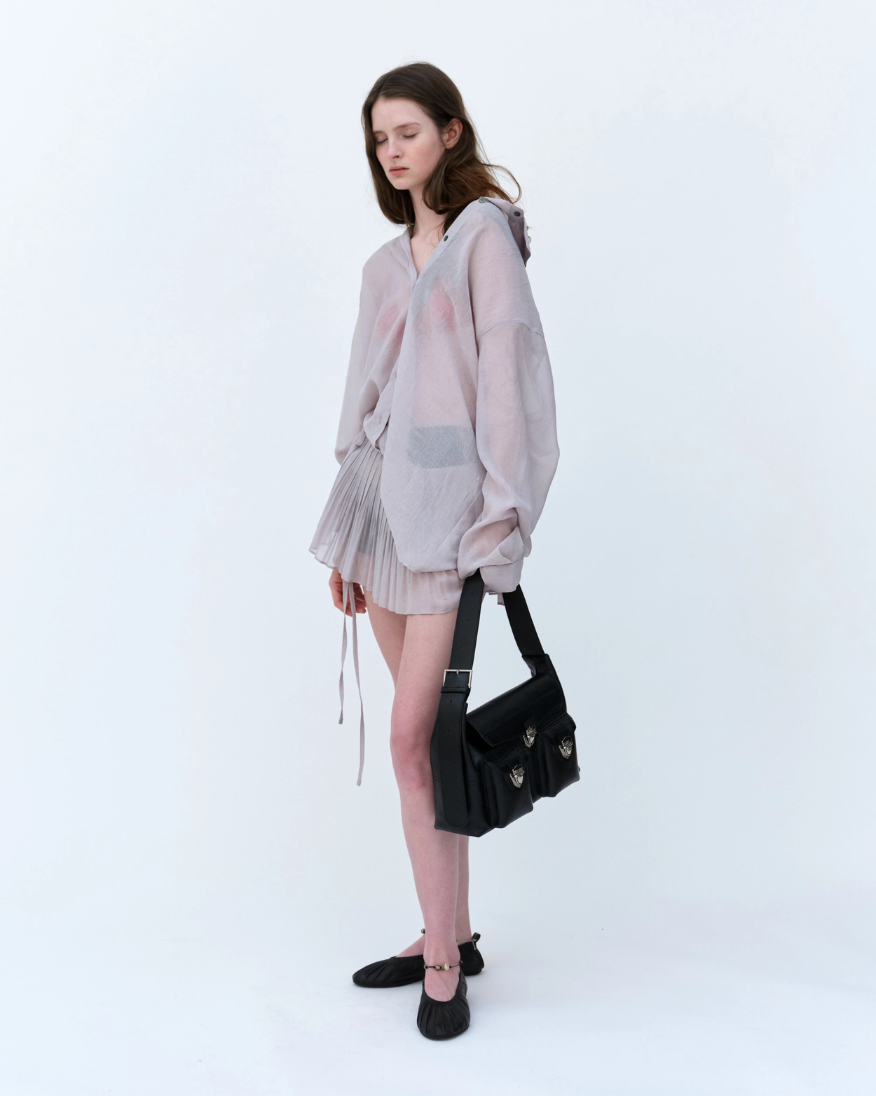Londonflat Shearling Wrap Shirt look 2