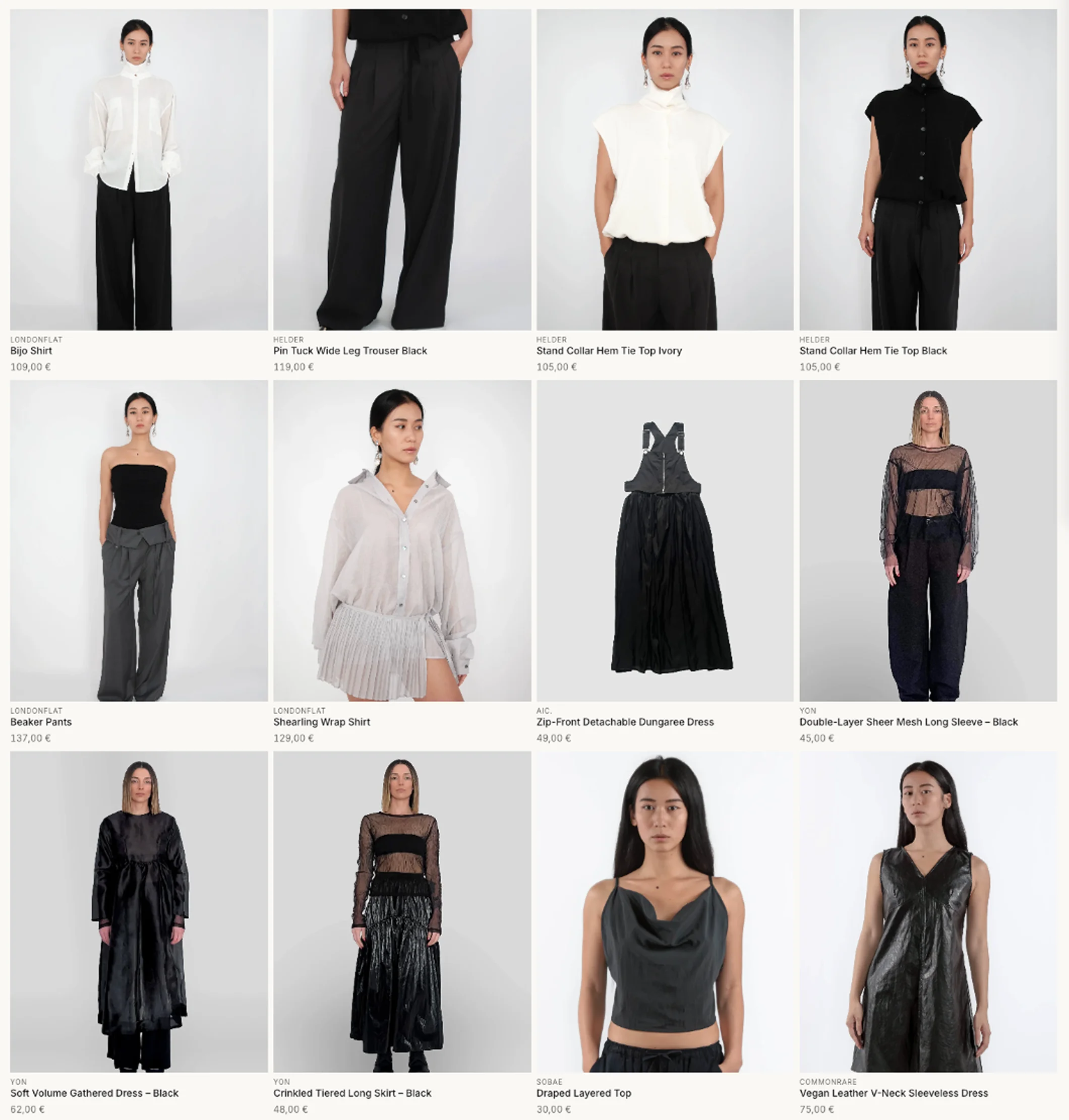 einHaru Collective — Korean and Japanese minimalist fashion, shop overview